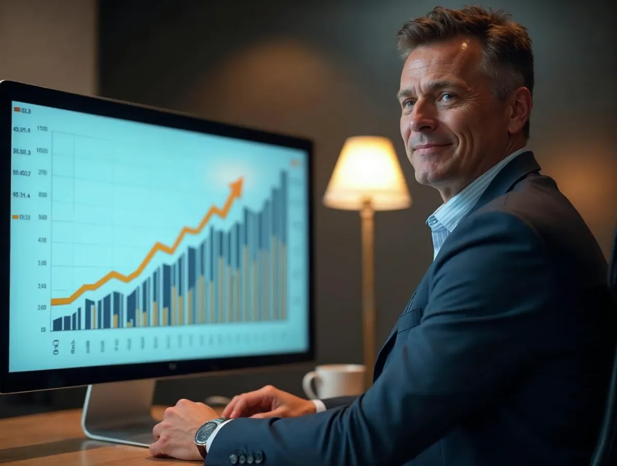 Ejecutivo revisando métricas de generación de leads para crecimiento del negocio