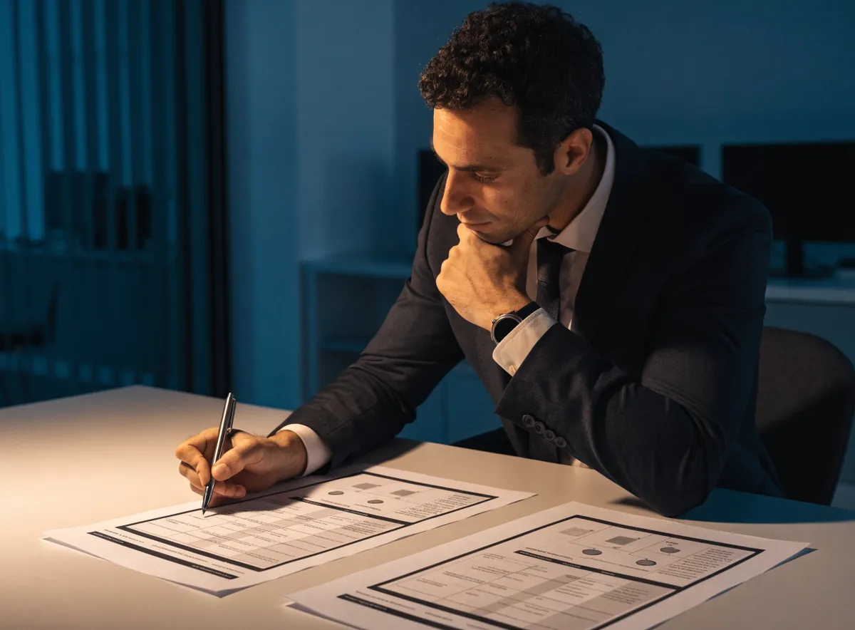 Director comercial comparando dos propuestas antes de contratar un contact center